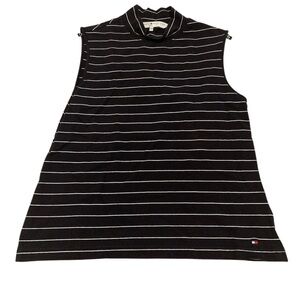 Tommy Hilfiger Golf Sleeveless Black and White Striped Size Large